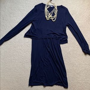 Gap Nursing Dress Blue S